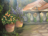 Mediterranean Garden Mural Close up 2